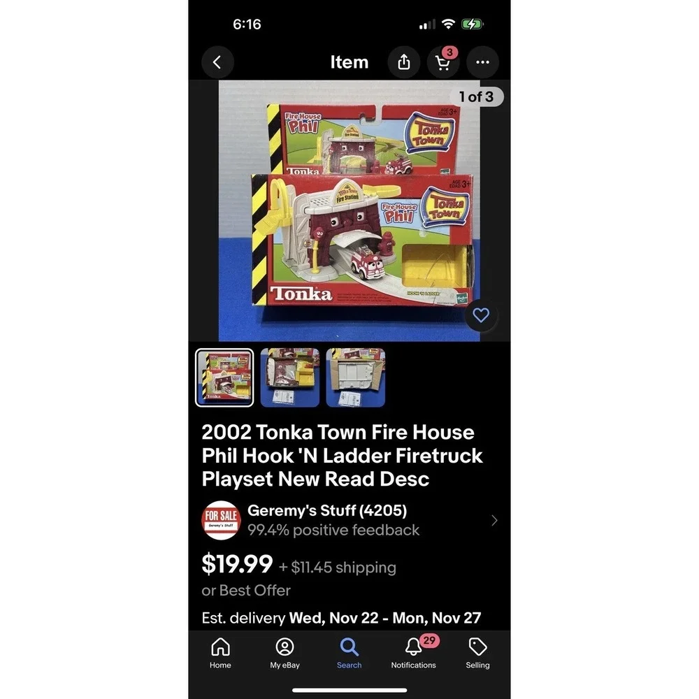Vintage 2002 Tonka Town Fire Station- READ